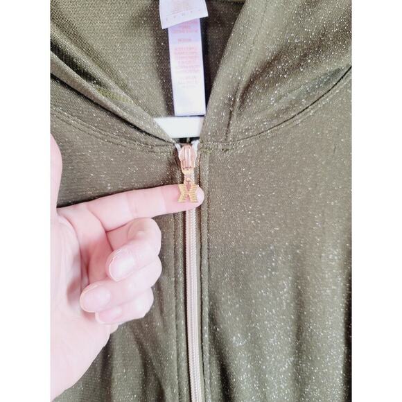 SAVAGE X FENTY Sleep & Shine Hooded Onesie in Military Olive Green, sz Medium - Picture 3 of 14